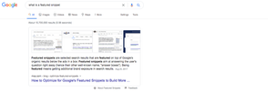 Screenshot of what a Google featured snippet looks like