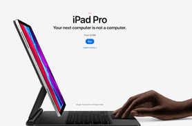 Screenshot of Apple's iPad webpage