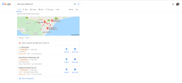 Screenshot of how Google displays local search queries